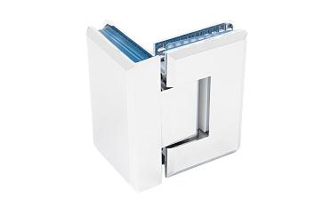 Петля для душевой кабины стекло-стекло 90° 90х55 мм латунь-хром, полированная t304 PC купить в Перми