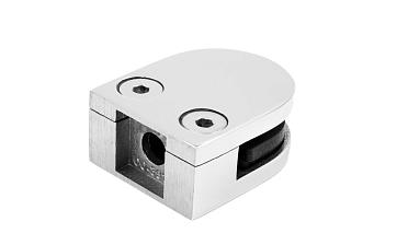 Стеклодержатель литой с вставками под стекло 8-10 мм, 4+4 мм, на плоскость 40х22х50, полированный (AISI 304) k002-10 купить в Перми