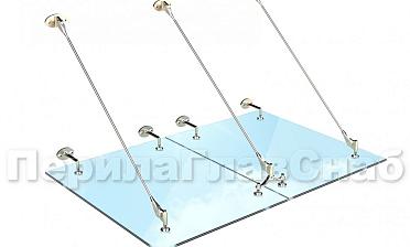 Комплект фурнитуры для козырька 1200х1800 (на вантах/тягах) k671-12-18 купить в Перми