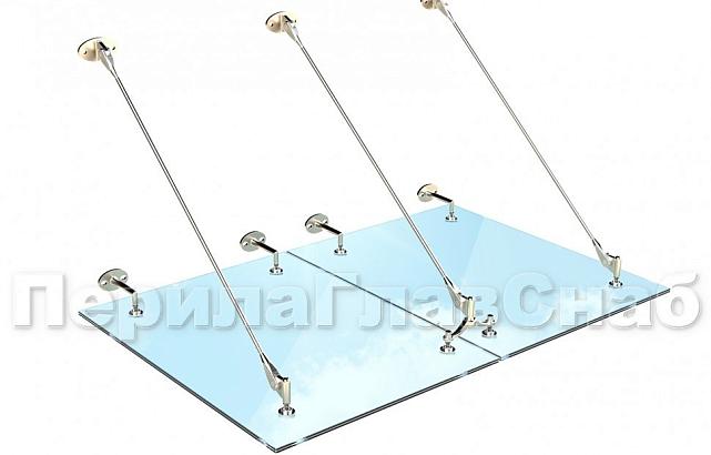 Комплект фурнитуры для козырька 1200х1800 (на вантах/тягах) k671-12-18