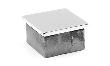Заглушка для профильной трубы 40х40 мм, литая, полированная, хром (AISI 304) k224-3 купить в Перми