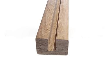 Дубовый поручень 60х40 некрашеный С ПАЗОМ, Премиум Ф-1221 купить в Перми