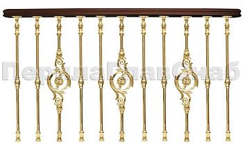 Латунные перила для лестниц серии – Деметра L05 в Перми. Готовые проекты ПерилаГлавСнаб