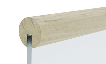 Поручень деревянный из Дуба Ø50мм С ПАЗОМ, премиум Ф-1163 купить в Перми