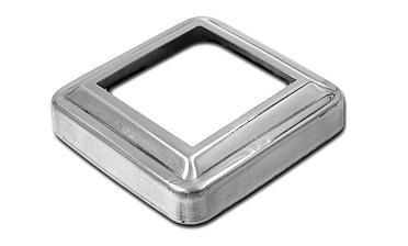 Низ стойки фигурный под трубу 40х40 мм, 64.5х64.5, высота 15 мм, полированный (AISI 304) k396 купить в Перми