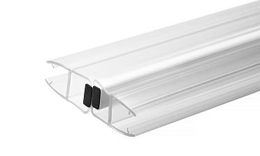 Комплект уплотнителей для стекла в душевую кабину (2 шт.), стекло-стекло 8 мм, прозрачный, 180°, 2200 мм t209-2 купить в Перми