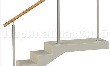 Нержавеющие ограждения без ригелей с пластиковым поручнем и квадратными стойками купить в Перми