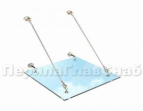 Готовые цельностеклянные козырьки купить в Перми