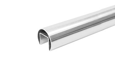 Труба Ø48.3 мм, с пазом 27х30 мм, шлифованная (AISI 201) k822-2 купить в Перми