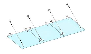 Комплект фурнитуры для козырька 1500х3700 (на вантах/тягах) k671-15-37 купить в Перми