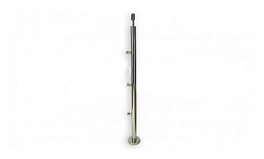 Стойка круглая Ø38.1: 3 ригеледержателя, полированная, высота 950 мм (AISI 304) k713 купить в Перми