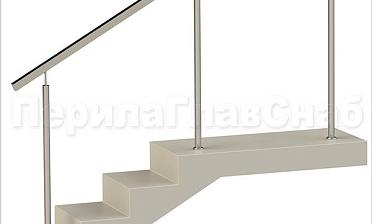 Нержавеющие ограждения без ригелей с квадратным поручнем купить в Перми