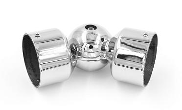 Поворот литой, внешний, регулируемый, "шар", под Ø50.8 мм, полированный AISI 304 k262 купить в Перми