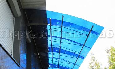 Козырек на каркасе из поликарбоната купить в Перми