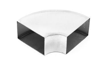 Отвод поручня под сварку 60х40х130x1.5  90°, полированный 600 Grit (AISI 304) k675 купить в Перми