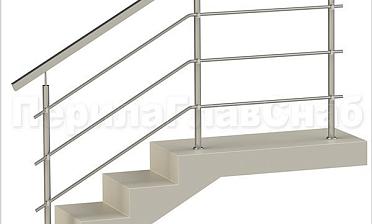 Три ригеля на держателях, квадратный поручень и круглые стойки купить в Перми