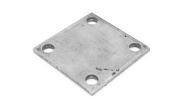 Фланец стойки 75х75х5 (4.3), AISI 304 #200, 4 отв. М10 (аналог Ф-0115) k115-5 купить в Перми