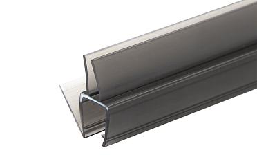 Уплотнитель для стекла 8мм, полупрозрачный черный, пол-стекло 2,2 м t206-2 BL  купить в Перми