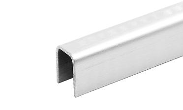 Профиль П-образный, L=2500 мм, t=1 мм, для стекла 8 мм, шлиф. (AISI 304)  t115 SSS купить в Перми