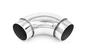 Отвод поручня под Ø42.4х1.5 мм, 90°, литой, полированный, с вставками (AISI 304) k383 купить в Перми