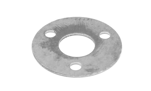 Фланец стойки большой 32/81 х 3 мм, 3 отв х М10 х 20, черный металл k116-32-9 2