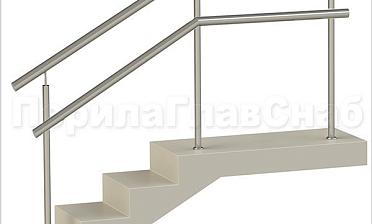 Нержавеющие ограждения с детским поручнем без ригелей купить в Перми