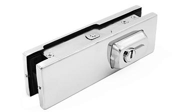 Замок для стеклянной двери угловой с круглым ригелем комплект, полированный t150 PSS купить в Перми