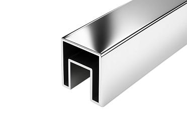 Труба 40х40 мм, с пазом 24х24, полированная 600Grit, AISI 304 k856 купить в Перми