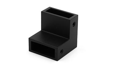 Соединитель труба-труба для трека 30х10 мм, 90°, нержавеющая сталь AISI 304, черная t460 BL купить в Перми