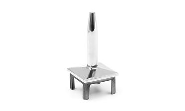 Наконечник палец (солдатик) на стойку из профильной трубы 40х40х1.5 мм, сварной, усеченный, облегченный, полированный, нержавеющий AISI 304 k285-999 купить в Перми