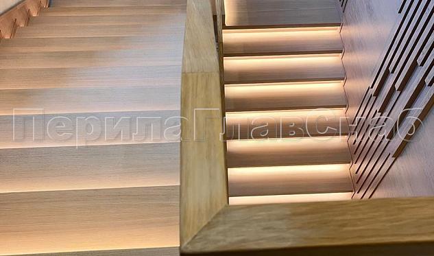 Перила с деревянными поручнями в Перми. Готовые проекты ПерилаГлавСнаб