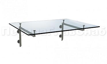 Стеклянный консольный навес на Г-образном каркасе - вариант 2 купить в Перми