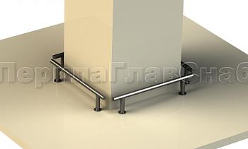 Защитный отбойник для автомобилей из черного металла в Перми. Готовые проекты ПерилаГлавСнаб