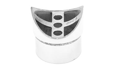 Наконечник седловина прямая 90° на стойку Ø50.8 мм, под поручень Ø50.8 мм, литая, полированная, AISI 304, k559 купить в Перми