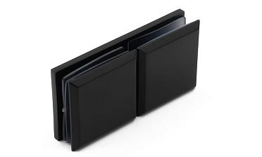 Коннектор для душевой кабины стекло-стекло 180°, 45х45, черный, вырез 71 t734 BZn купить в Перми