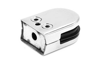 Стеклодержатель штампованный под стекло 8 мм (4+4 мм), под стойку Ø38.1 мм 40х24х54, шлифованный (AISI 304) Фk038-2 купить в Перми