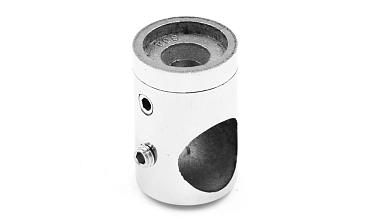 Ригеледержатель на стойку под плоскость Ø16 мм, литой, Ø22х30 мм, полированный, (AISI 304) k065-2 купить в Перми