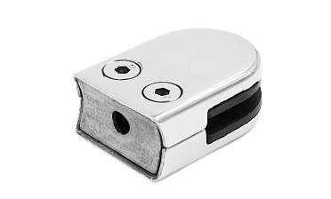 Стеклодержатель штампованный под стекло 8 мм (4+4 мм), под стойку Ø38.1 мм 40х24х55, полированный (AISI 304) k038 купить в Перми