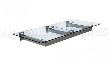 Стеклянный козырек на прямом каркасе купить в Перми