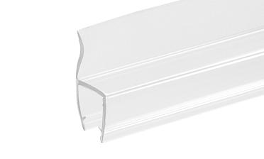 Уплотнитель для стекла в душевую кабину 8 мм, стекло-стекло 2200 мм жесткий ус t201 купить в Перми