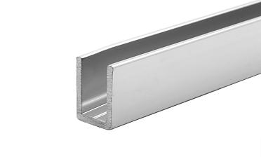 П-образный профиль для неподвижных стекол 8 мм, 19x13, L=2200, алюминий полированный t756 AL купить в Перми