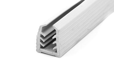 Уплотнитель в поручень с пазом 27х30 для стекла 12мм, EPDM СЕРЫЙ Фk306-G купить в Перми