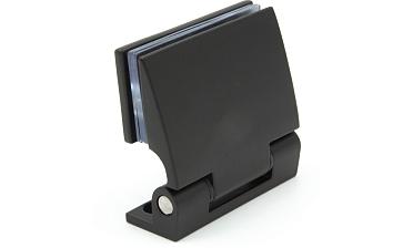 Петля для душевой стена-стекло 90°, односторонняя, без реза, нержавеющая сталь AISI 304, черная t315 BL  купить в Перми