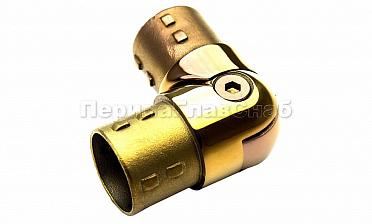 Поворот литой, внутренний, шарнирный, под Ø38.1 мм, под золото (AISI 304) Фk250-88 купить в Перми