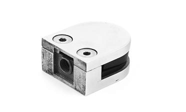 Стеклодержатель литой, под стекло 8 мм. 4+4 мм. на плоскость 40х22х48 полированный (AISI 304) k002-2 купить в Перми