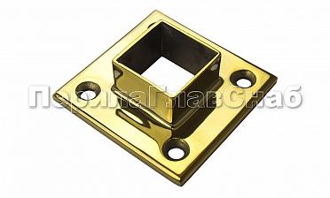 Фланец для трубы 40х40 мм, полированный, под золото (AISI 304) Фk223-88 купить в Перми