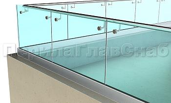 Ограждение кровли на несущем стекле и алюминиевом профиле в Перми. Готовые проекты ПерилаГлавСнаб