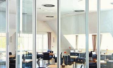 Стеклянные перегородки для зоны отдыха в офисе купить в Перми