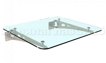 Стеклянный козырек на консоли из листа - вариант 2 купить в Перми