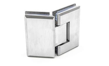 Петля для душевой стекло-стекло 90х55 мм, 135°, нержавеющая сталь AISI 304, шлифованная t302 SSS купить в Перми